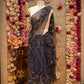 DARBARI SAREE WITH BANDHANI DESIGN & AARI TARI HEAVY JAAL PATTERN (WITHOUT BLOUSE) ##SR458