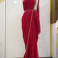 Elegant Georgette Fabric Saree with Zarkan Border & Stylish Belt – Girlish Look (WITH BLOUSE) ##SR0217