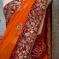 RAJASTHANI TRADITIONAL PILA CHUNRI SAREEE WITH SEQUENCE WORK (WITH BLOUSE)  ##SR0296