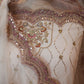 NET FABRIC LEHENGA WITH SEQUENCE AND PITTAN WORK IN BASE CREAM COLOUR  ##LC031