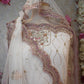 NET FABRIC LEHENGA WITH SEQUENCE AND PITTAN WORK IN BASE CREAM COLOUR  ##LC031