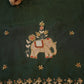 Pure Silk Fabric Handwork Blouse with Elephant Design (Unstitched)  ##HB040