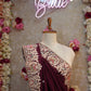BRIDAL SAREE WITH HEAVY BORDER SEQUENCE ,EMBROIDERY AND DORI WORK (6.15 MTR CUT ) (WITH BLOUSE)  ##SR0216