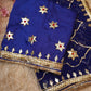 CHIFFON FABIRC SAREE WITH RAJASTHANI KACHI GOTA PATTI HANDWORK & HEAVY JAAL PATTERN AND ANGI BLOUSE ##SR460