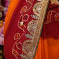 RAJASTHANI TRADITIONAL PILA SAREE WITH GOTA PATTI HANDWORK (WITH BLOUSE) ##SR0313