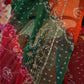 ROYAL GEORGETTE FABRIC DARBARI BANDHANI SAREE IN PACHRANGI COLOURWITH PEACOCK DESIGN BORDER & AARI TARI WORKAND JAAL PATTERN (WITHOUT BLOUSE)  ##SR464