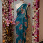 FLOWER PRINT SAREE WITH CUTDANA WORK (WITHOUT  BLOUSE)   ##SR471