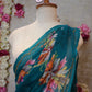 FLOWER PRINT SAREE WITH CUTDANA WORK (WITHOUT  BLOUSE)   ##SR471