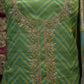 PURE CHANDERI FABRIC LEHERIYA 3-PIECE EMBROIDERY HANDWORK SUIT (UNSTITCHED)  ##SF042