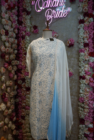 Elegant 3-Piece Cotton Fabric Suit with Embroidery & Dupatta  ##SP066