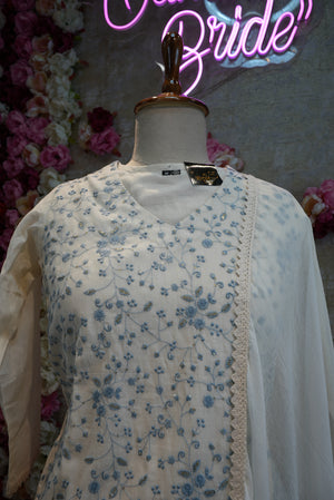 Elegant 3-Piece Cotton Fabric Suit with Embroidery & Dupatta  ##SP066