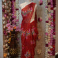 FLOWER PRINT SAREE WITH CUTDANA WORK (WITHOUT  BLOUSE)   ##SR471