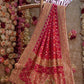 GOTA PATTI AND ZARDOZI WORK KADHI JORJET FABRIC SAREE (WITH BLOUSE) (6.15 MTR CUT APPROX) ##SR0232