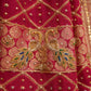 GOTA PATTI AND ZARDOZI WORK KADHI JORJET FABRIC SAREE (WITH BLOUSE) (6.15 MTR CUT APPROX) ##SR0232