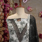 PURE MASLIN FABRIC SUIT WITH CUTDANA WORK (UNSTITCHED)   ##SF034
