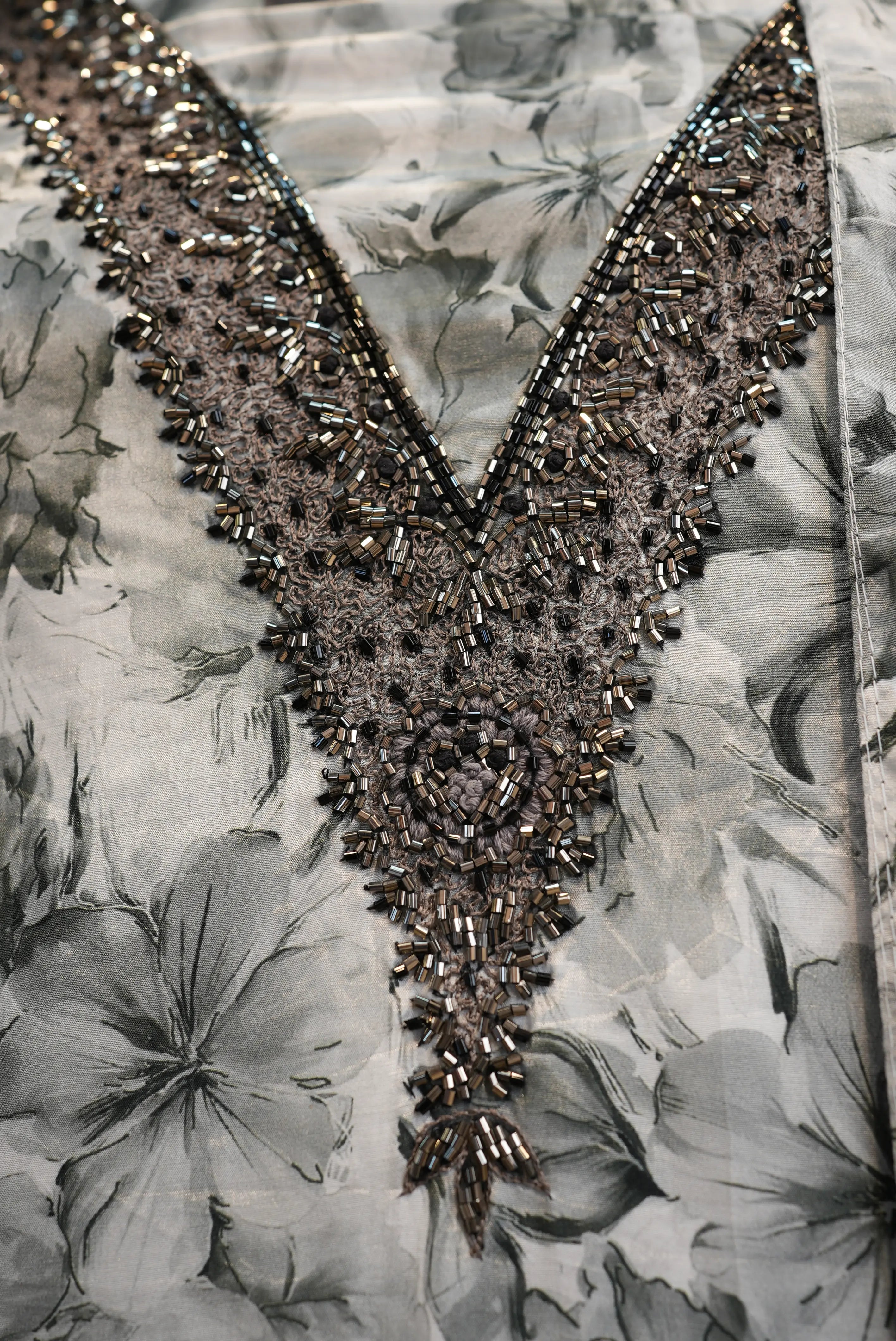 PURE MASLIN FABRIC SUIT WITH CUTDANA WORK (UNSTITCHED)