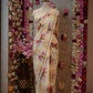 FLOWER PRINT SAREE WITH CUTDANA WORK (WITHOUT  BLOUSE)   ##SR471