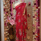 FLOWER PRINT SAREE WITH CUTDANA WORK (WITHOUT  BLOUSE)   ##SR471