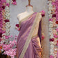 MATALLIC TISSUE FABRIC SAREE WITH HIRAMANDI LACE WITH HEAVY SEQUENCE & EMBROIDERY BLOUSE SR468