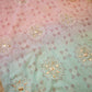 CHIFFON FABRIC LEHERIYA SAREE WITH CHARKHI GOTA WORK  & BANDHANI PALLU DESIGN  (WITH BLOUSE ) (6.15 MTR APRROX)   ##SR0233