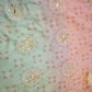 CHIFFON FABRIC LEHERIYA SAREE WITH CHARKHI GOTA WORK  & BANDHANI PALLU DESIGN  (WITH BLOUSE ) (6.15 MTR APRROX)   ##SR0233