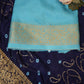SEQUENCE & EMBROIDERY WORK DESIGNER BANDHANI PATTERN SAREE WITH ZARI WEAVING BORDER (WITH BLOUSE ) (6.15 MTR CUT )##SR0230