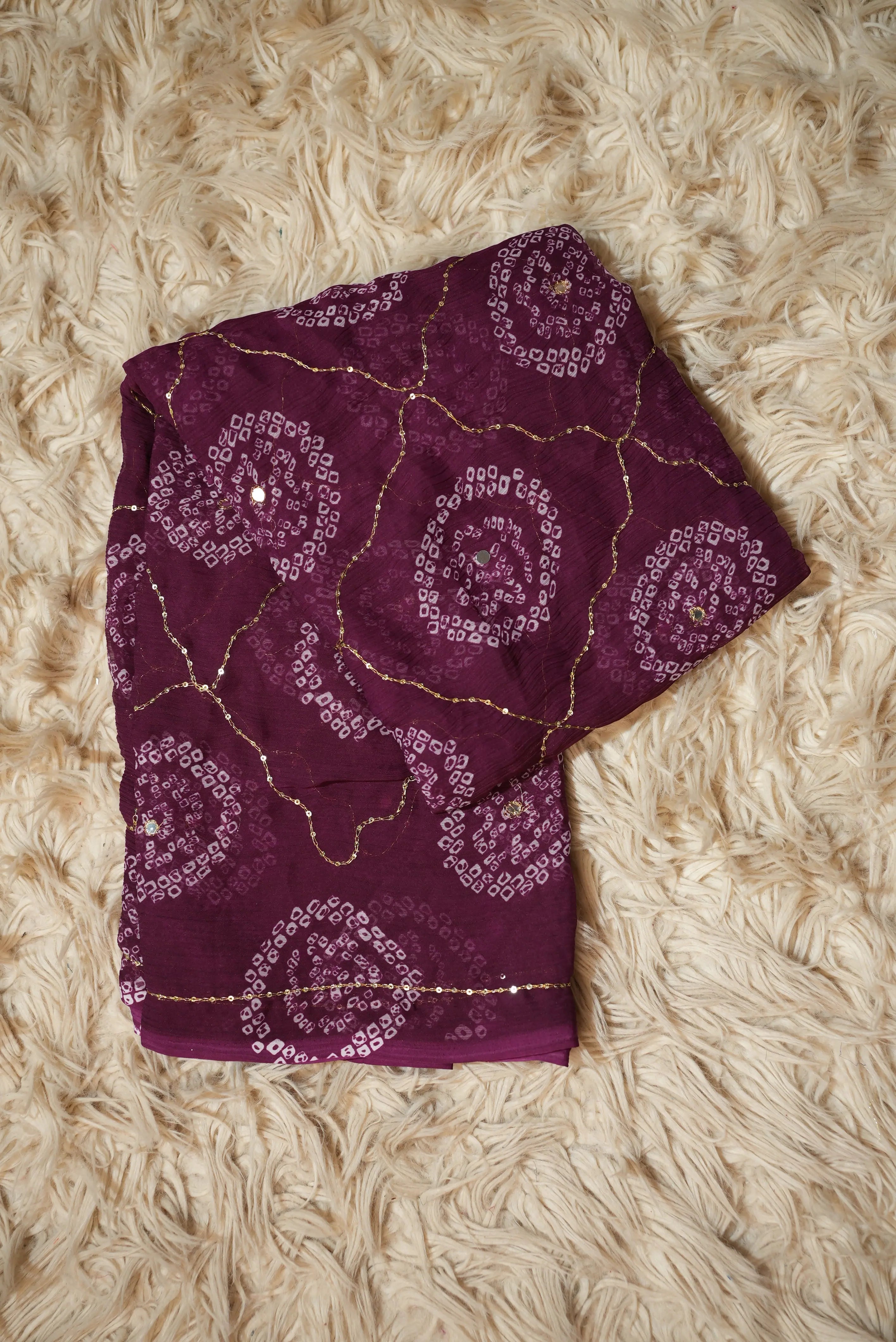 Bandhani Special Rajwadi Saree with Aari Tari Work