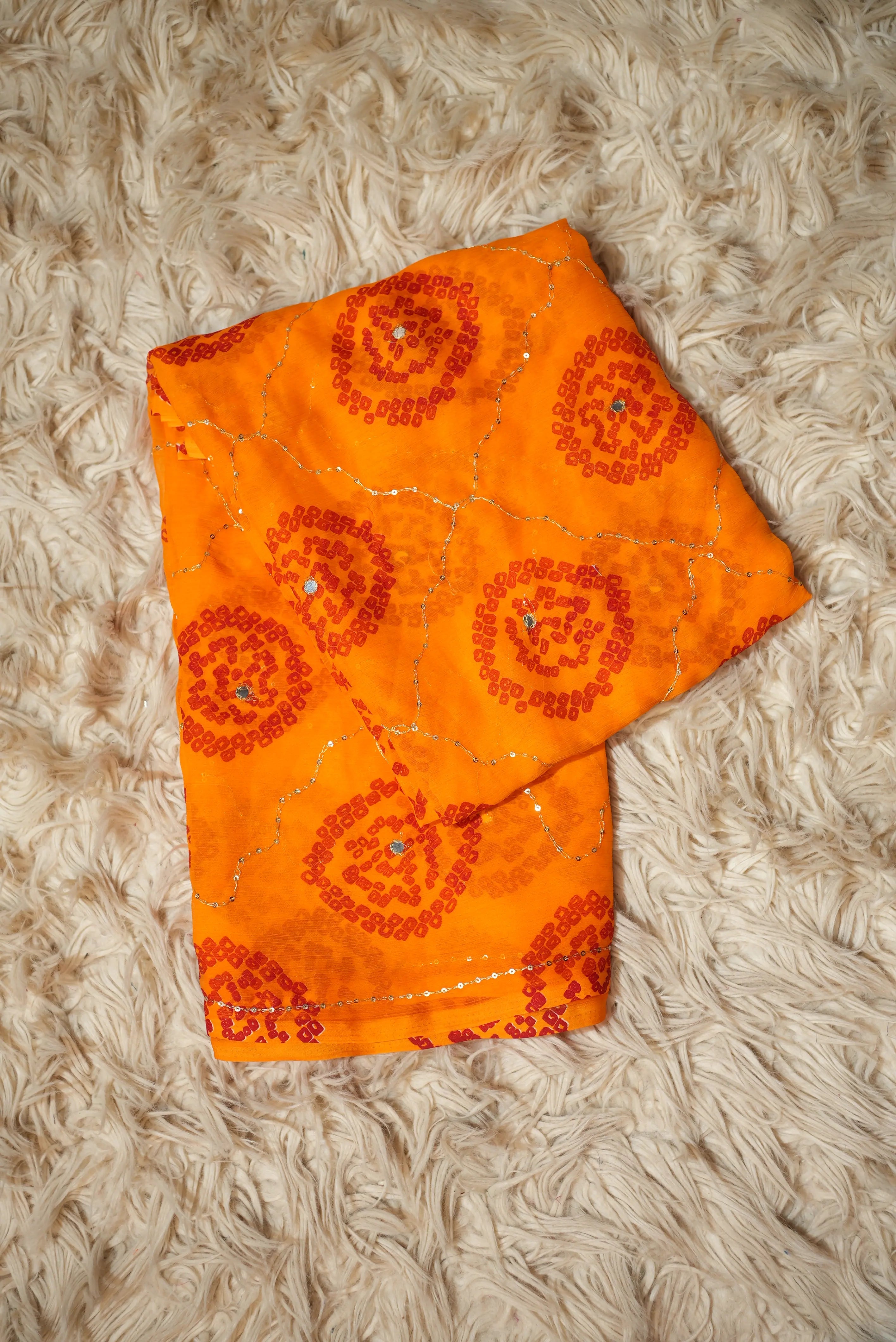 Bandhani Special Rajwadi Saree with Aari Tari Work