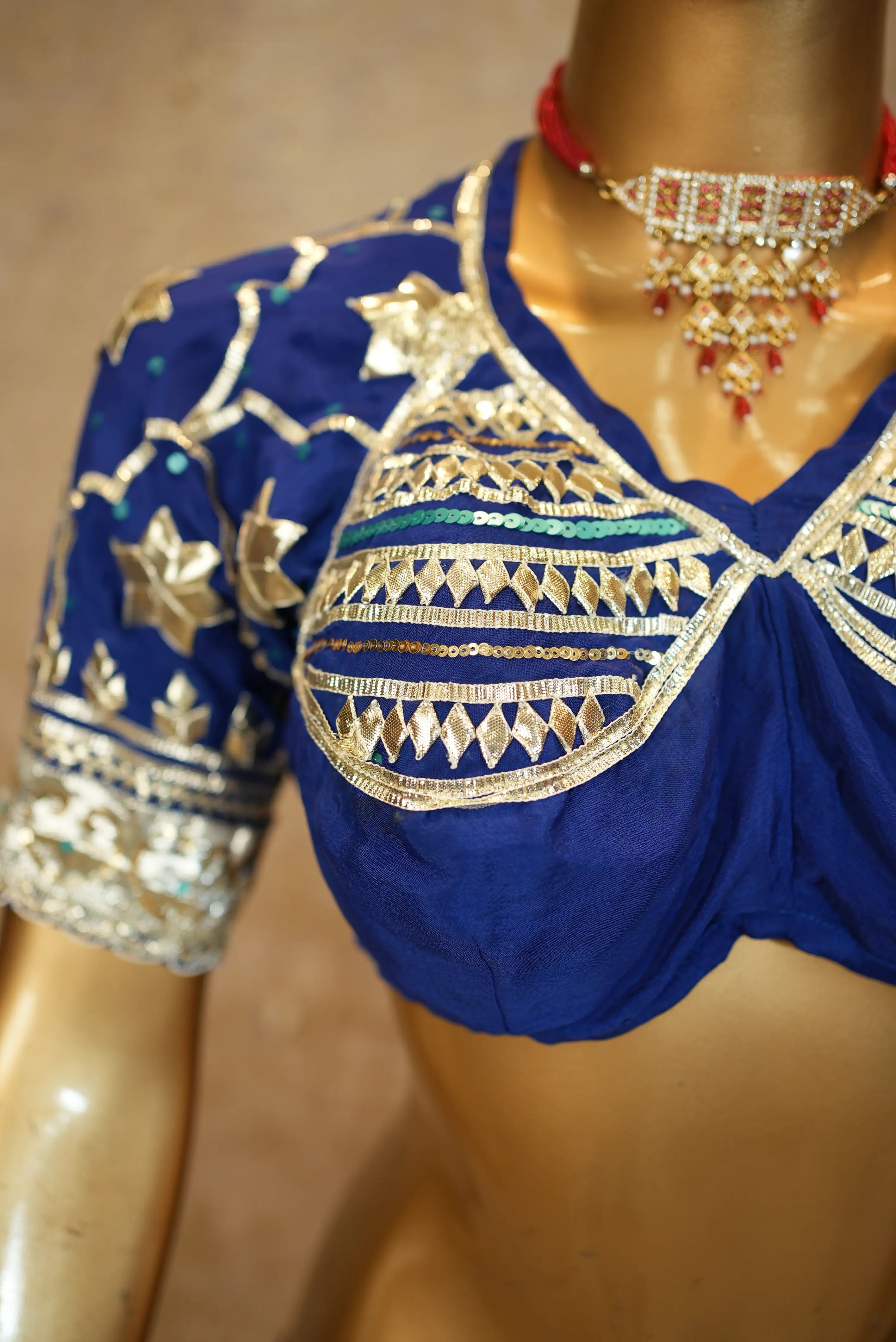 Rajasthani Aangi With Kachi Gota Patti Seqeuecne Work