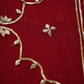 COUSTOMIZED CHARKHI AND KACHI GOTA PATTI WROK SAREE ON PURE GEORGETTE FABRIC WITH CONTRAST GREE BLOUSE ##SR0234