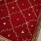 COUSTOMIZED CHARKHI AND KACHI GOTA PATTI WROK SAREE ON PURE GEORGETTE FABRIC WITH CONTRAST GREE BLOUSE ##SR0234