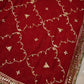 COUSTOMIZED CHARKHI AND KACHI GOTA PATTI WROK SAREE ON PURE GEORGETTE FABRIC WITH CONTRAST GREE BLOUSE ##SR0234