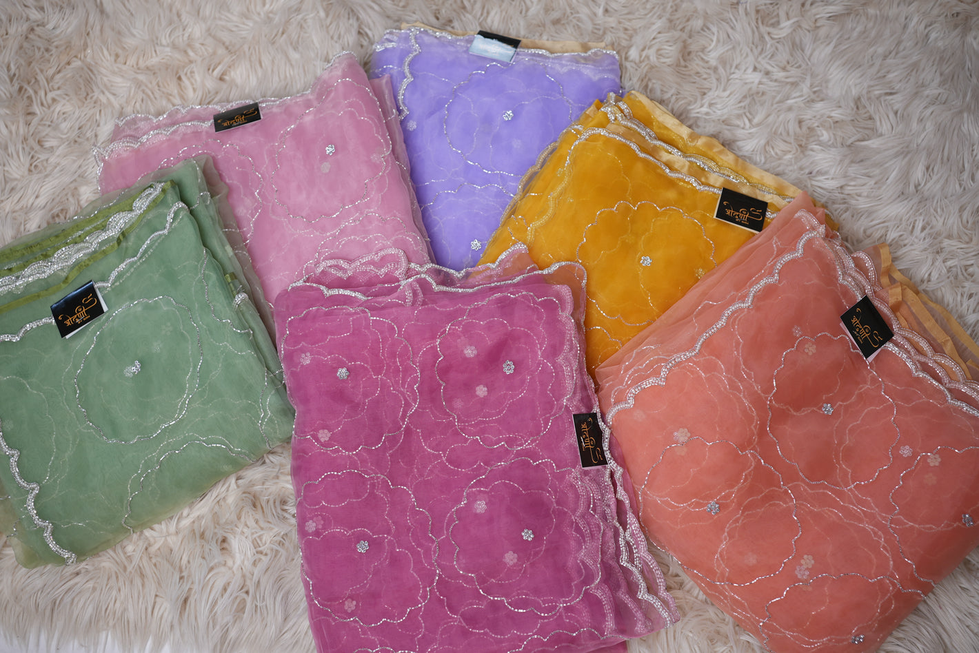 FAUNTAIN FABRIC SAREE WITH CUTDANA WORK AND JAAL PATTERN (WITH BLOUSE) ##SR0236