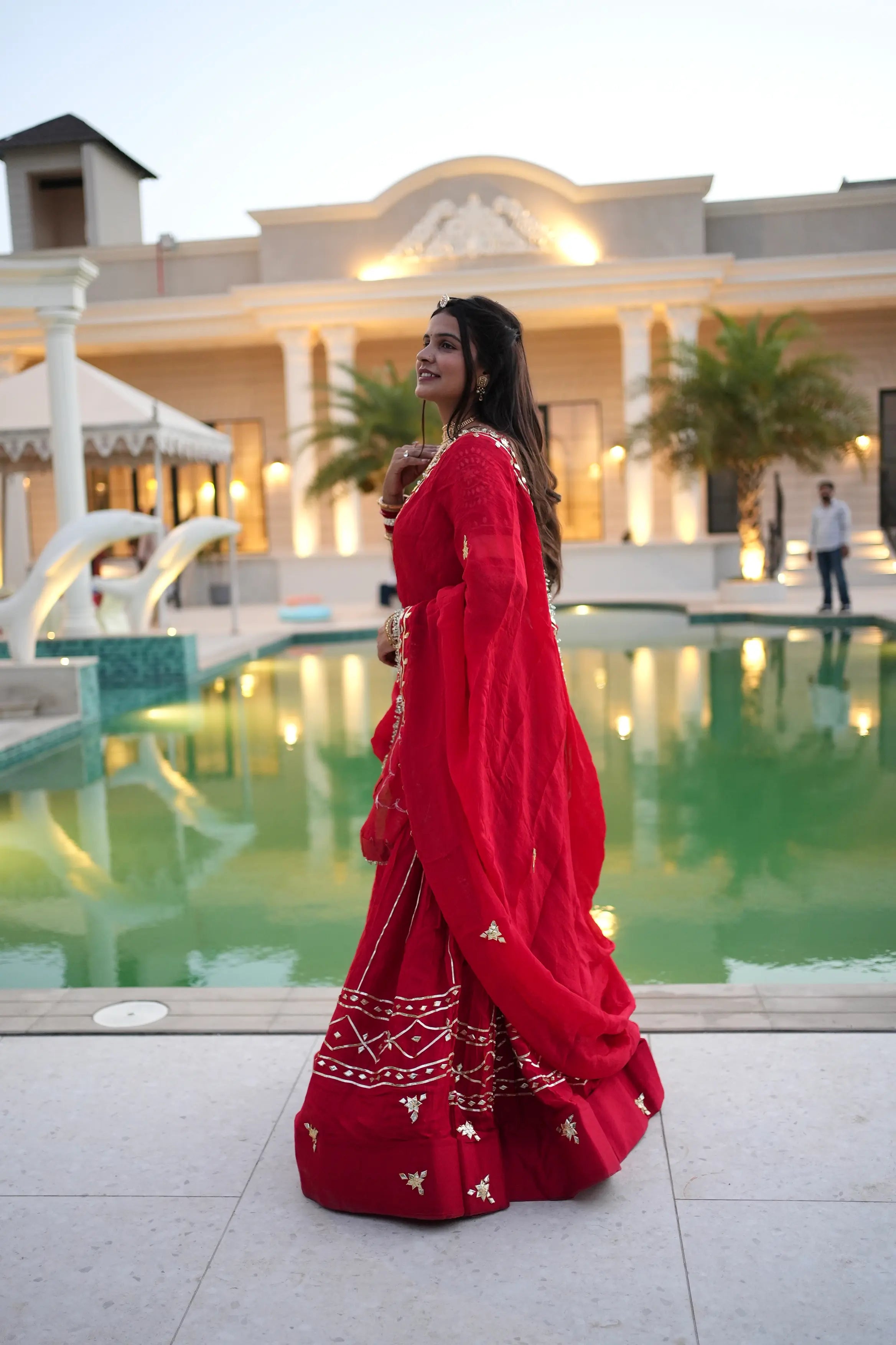 Rajasthani Lehenga With Kachhi Gota Patti Work