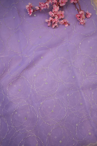 FAUNTAIN FABRIC SAREE WITH CUTDANA WORK AND JAAL PATTERN (WITH BLOUSE) ##SR0236