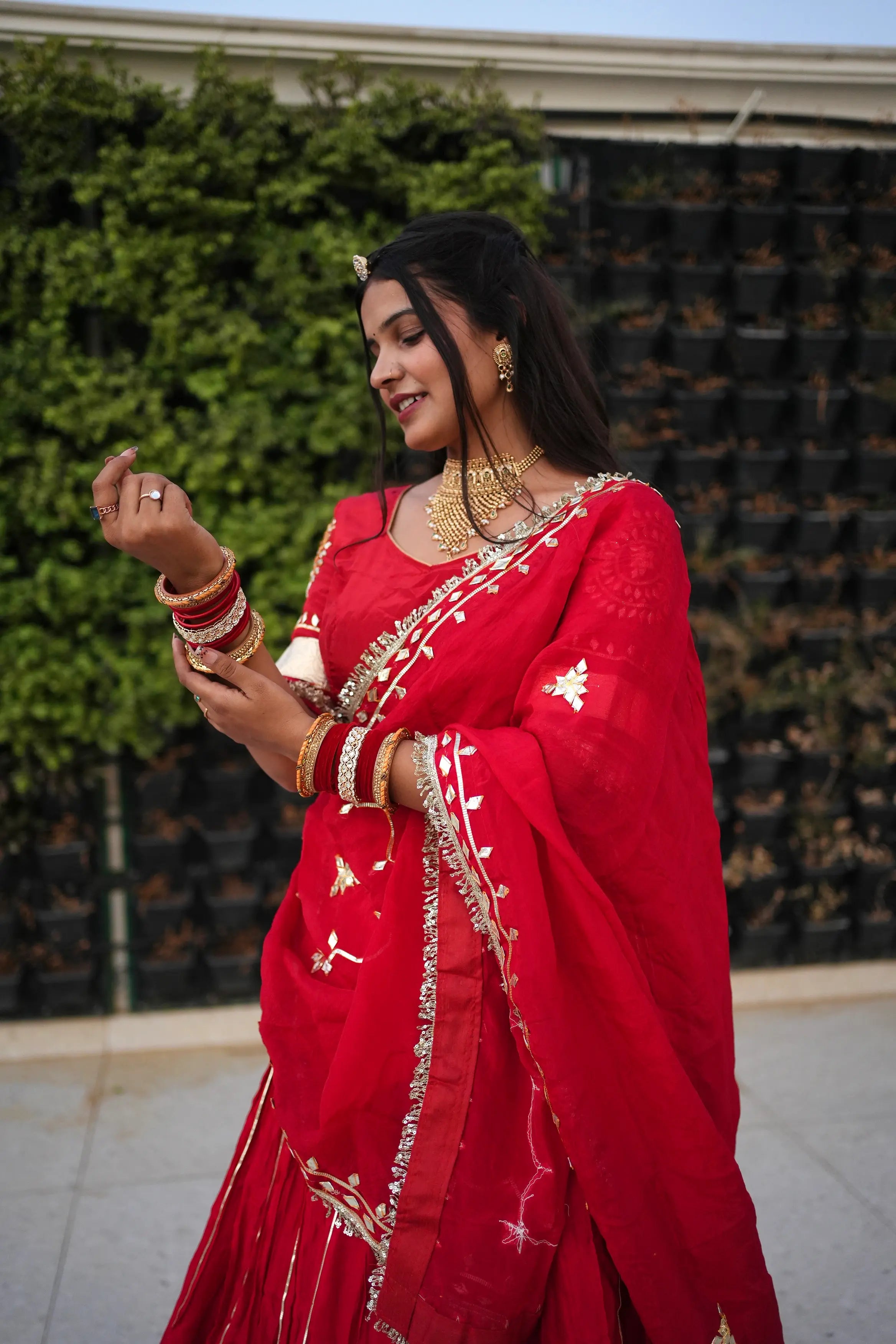 Rajasthani Lehenga With Kachhi Gota Patti Work