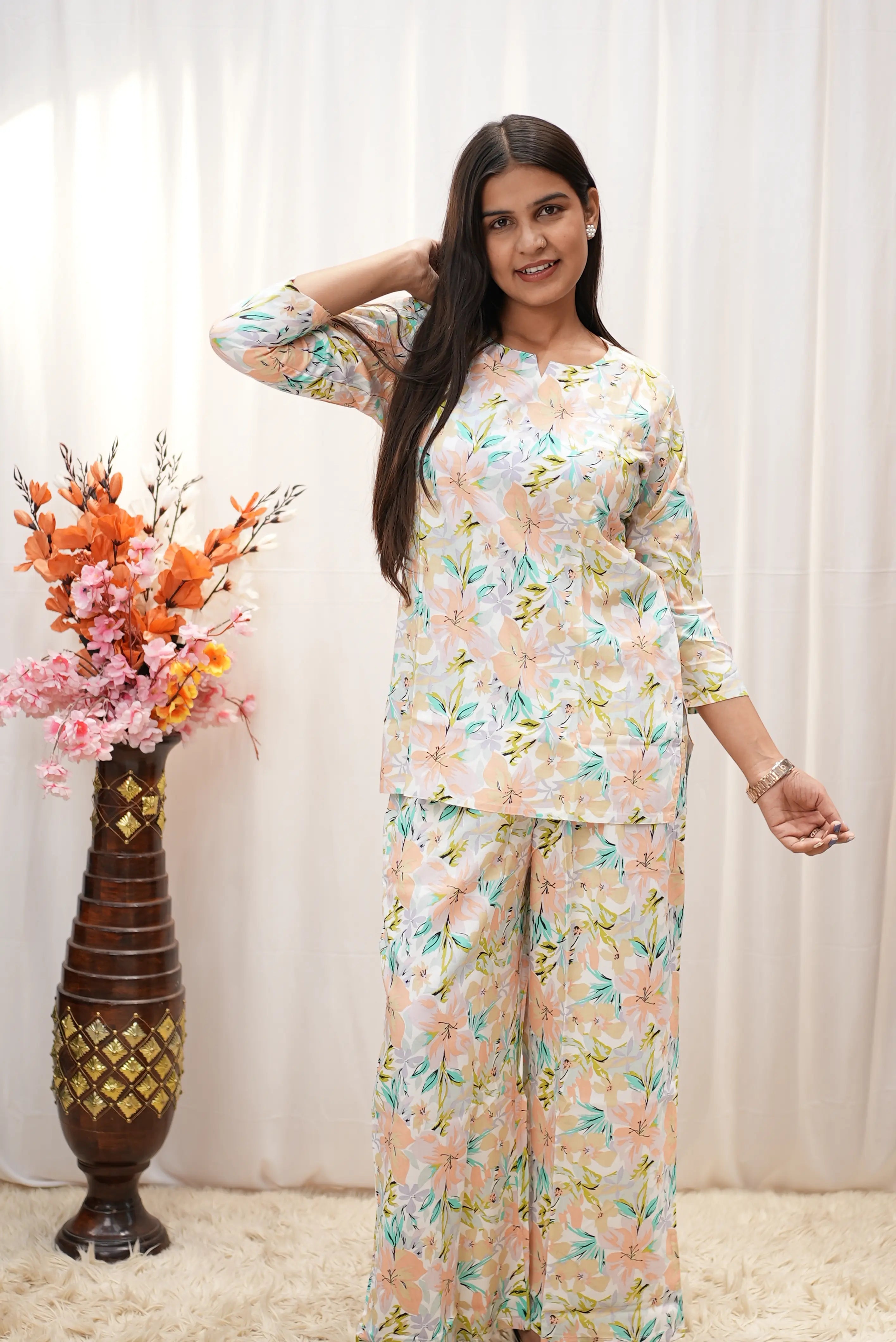 Pastel Bloom Floral Co-Ord Set