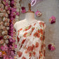 FLOWER PRINT CELEBRITY STYLE SAREE WITH CUTDANA WORK ON CHIFFON FABRIC (WITH BLOUSE)  ##SR0345