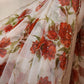 FLOWER PRINT CELEBRITY STYLE SAREE WITH CUTDANA WORK ON CHIFFON FABRIC (WITH BLOUSE)  ##SR0345