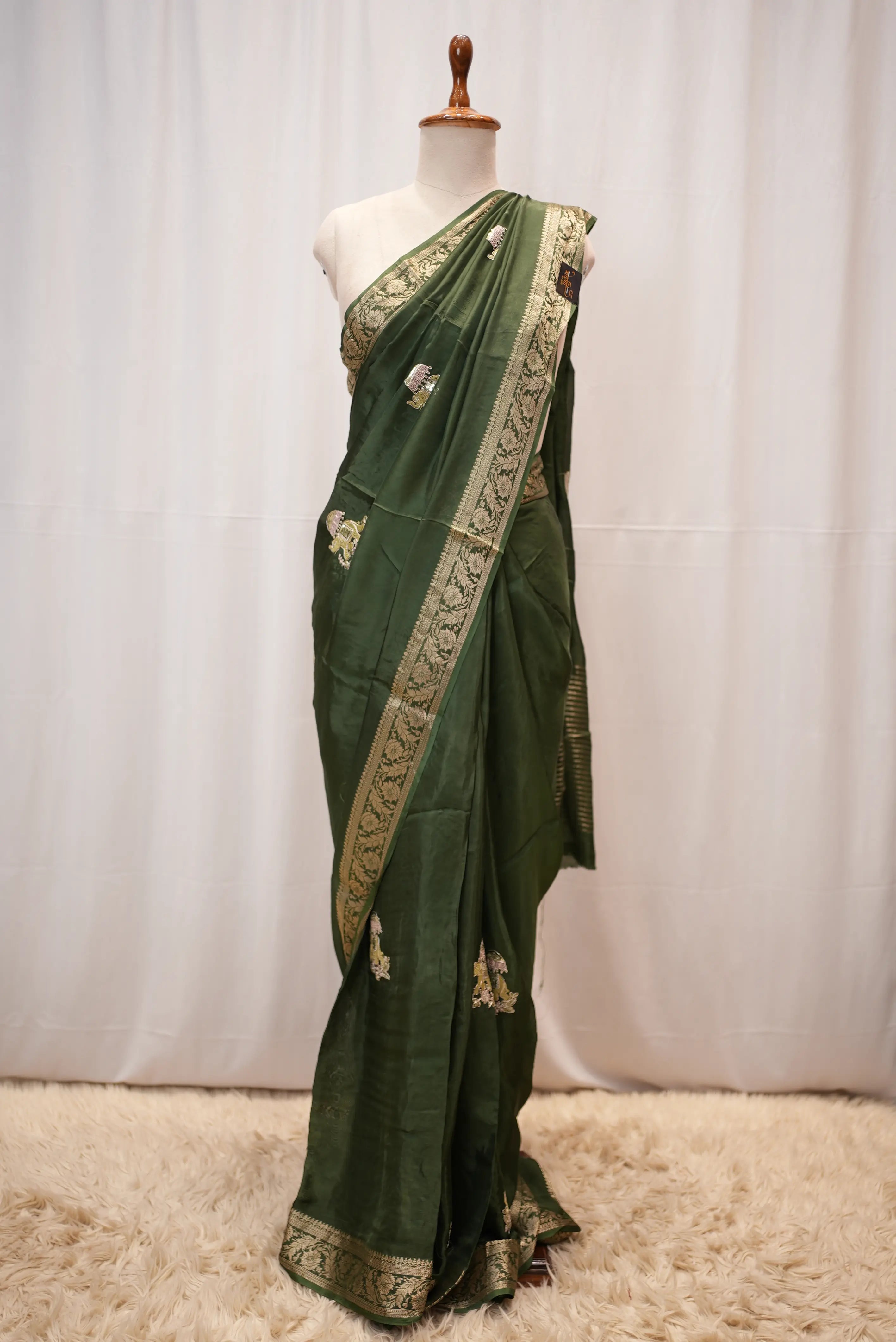 Premium Banarasi Silk Saree with Elegant Zari Border