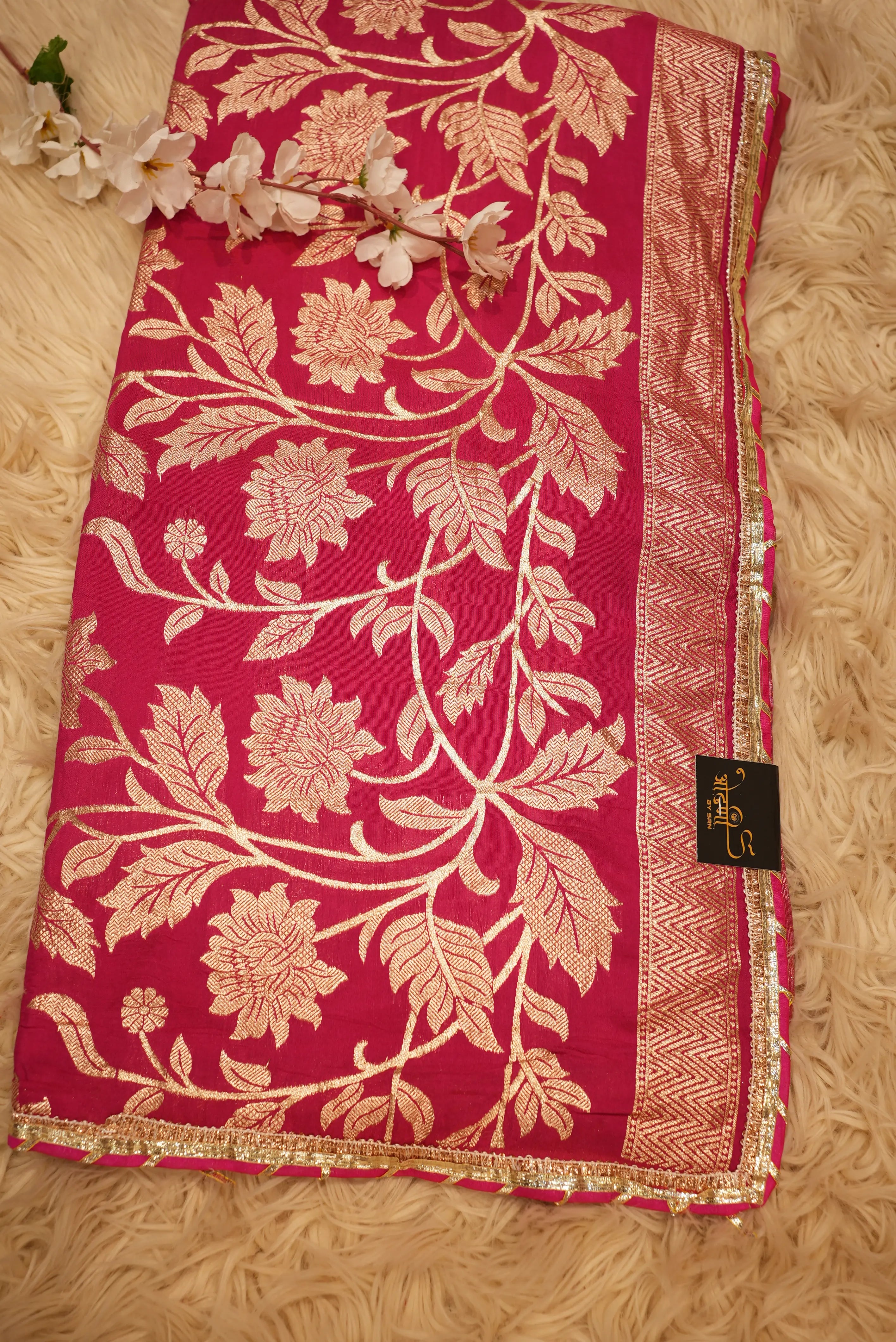 Wedding Season Special Saree with Lace Border (With Blouse)