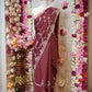 VINTAGE WORK HEAVY LOOKING SAREE WITH RUNING BLOUSE  ##SR499