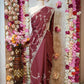 VINTAGE WORK HEAVY LOOKING SAREE WITH RUNING BLOUSE  ##SR499