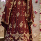 PURE HANDWORK BRIDAL WITH ZARDOSI HANDW0RK ON UPADA SILK FABRIC IN GOWN SHAPE WITH HEAVY HANDWORK DUPATTA ##BR02
