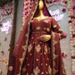 PURE HANDWORK BRIDAL WITH ZARDOSI HANDW0RK ON UPADA SILK FABRIC IN GOWN SHAPE WITH HEAVY HANDWORK DUPATTA ##BR02