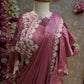 RUFFLE PATTERN PREPLATE SAREE WITH SEQUENCE AND EMBROIDERY WORK (WITH BLOUSE) (CUT 5.5 MTR APPROX)  ##SR0239
