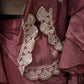 RUFFLE PATTERN PREPLATE SAREE WITH SEQUENCE AND EMBROIDERY WORK (WITH BLOUSE) (CUT 5.5 MTR APPROX)  ##SR0239