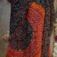 BLACK COLOUR BANDHANI SAREE WITH AARI & MIRROR WORK (WITH BLOUSE) ##SR500