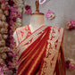 BRIDAL SPECIAL BLOOD RED COLOUR SAREE WITH GOTAPATTI WORK (WITH BLOUSE)   ##SR467