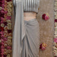 DESIGNER PRE PLATED SAREE WITH STITCH DESIGNER BLOUSE AND SIROSKI WORK  ##SR551